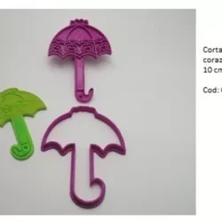 Umbrellas, Rain, Heart, Cutter, Frame Cookie Cutter, Fondant Cutter, Cookies Cutter, Edible Pasta and/or Cold Porcelain.