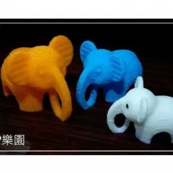Voxel 3D Model ~Elephant ~