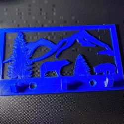 Wall Mount Bear Key Ring Hook