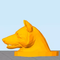 wolf bust head wall decoration