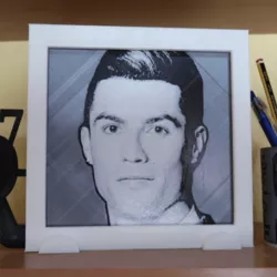 3D drawing Cristiano Ronaldo cr7 with frame