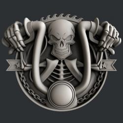 3d models Skull motorcycle