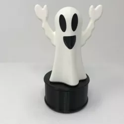 Animated & Illuminated Happy Ghost