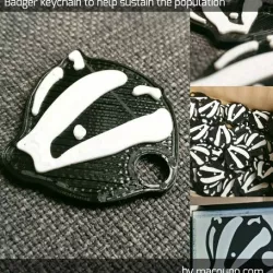 Badger keychain