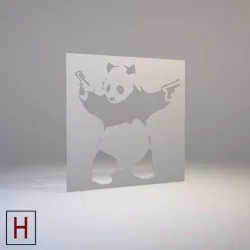 Banksy - Stencil - Panda with guns