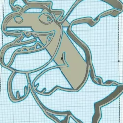Clash Royale Baby Dragon cookie cutter