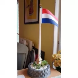 Classic Flagpole and planter