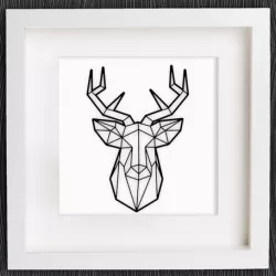 Customizable Origami Deer Head