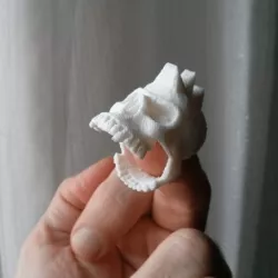 Dasaki punk skull ring
