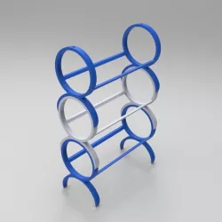 Design wine bottle holder to be assembled to measure