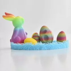 Easter Bunny and Eggs