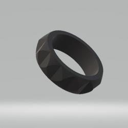 ▷ faceted ring 01 17mm 3d models 【 STLFinder 】