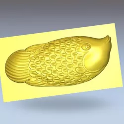 fish model of relief for cnc or 3d printing