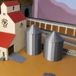 Grain Silos (N-Scale)