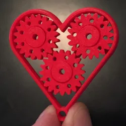 Heart Gear Keychain