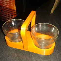 Holder for two espresso coffee mug