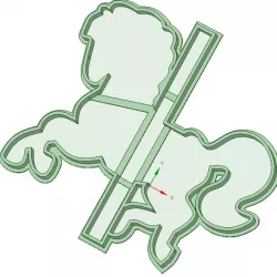 Horse carousel cookie cutter