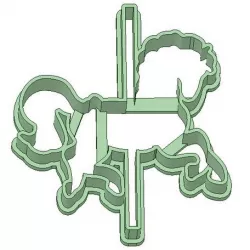 Horse Carousel - Horse Carousel cookie cutter/ cookie cutter