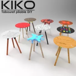 KIKO ! Foldable stool with three legs customizable at the inifini // IN UPGRADE IN PROGRESS DO NOT DOWNLOAD