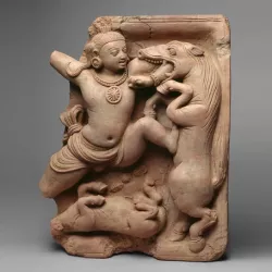 Krishna Killing the Horse Demon Keshi