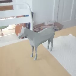 low poly horse