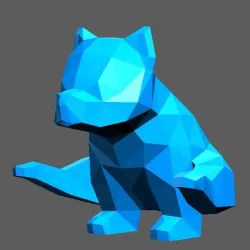 LOW POLYGON POM DOG MODEL 3D PRINT MODEL