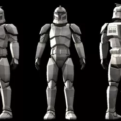 Low polygon star wars Clone trooper model