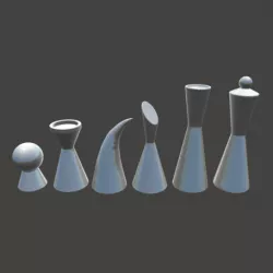Modern Chess Set - Supportless