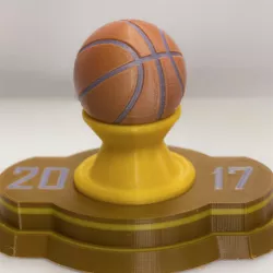 Multi-color Basketball Trophy