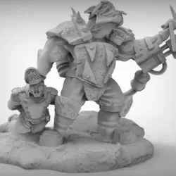 orc with flame thrower