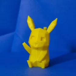 Pikachu cute low-poly Pokemon