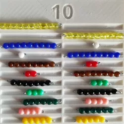 Recomposition of numbers from 1 to 10, Montessori bars