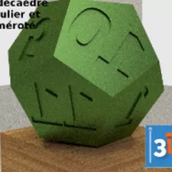 Regular and numbered dodecahedron