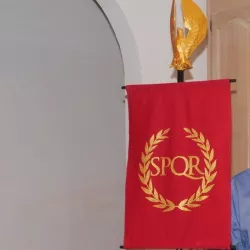 Roman SPQR banner stencil