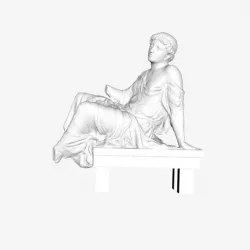 Seated woman called "Barberini suppliant" at The Louvre, Paris