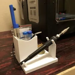 Soldering Iron Caddy Stand w Cord Wrap
