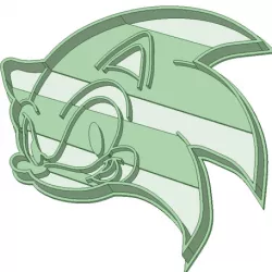 Sonic cookie cutter face