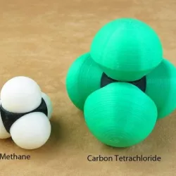 Space-filling molecular models: Halogen expansion set