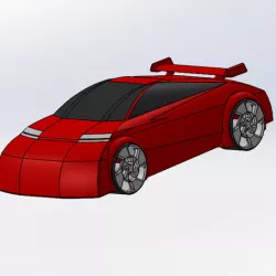 Sporty bugatti style car