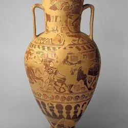 Terracotta neck-amphora (storage jar)