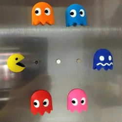 Tiny 3D Pacman Fridge Magnets