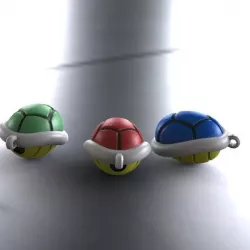 Turtle shell keychain