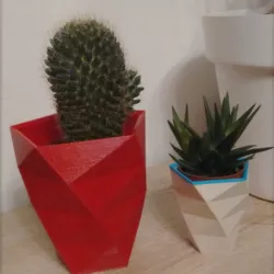 Twisted flowers pot. Flower pot