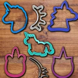 Unicorn cookie cutter set
