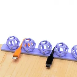USB cable holder (Regular dodecagon-2 type)