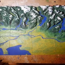 Vancouver - British Columbia - 3D Map - Topographic