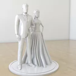 Wedding couple cake decor