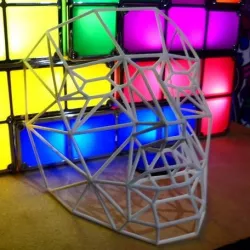 Wireframe Low Polygon Mask