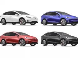 2017 Tesla X Multi Colors 3D model