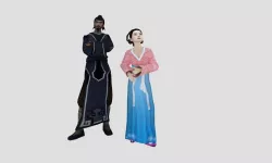 Ancient couple 3D model